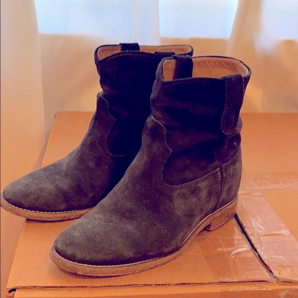 Isabel Marant wedge cowboy booties